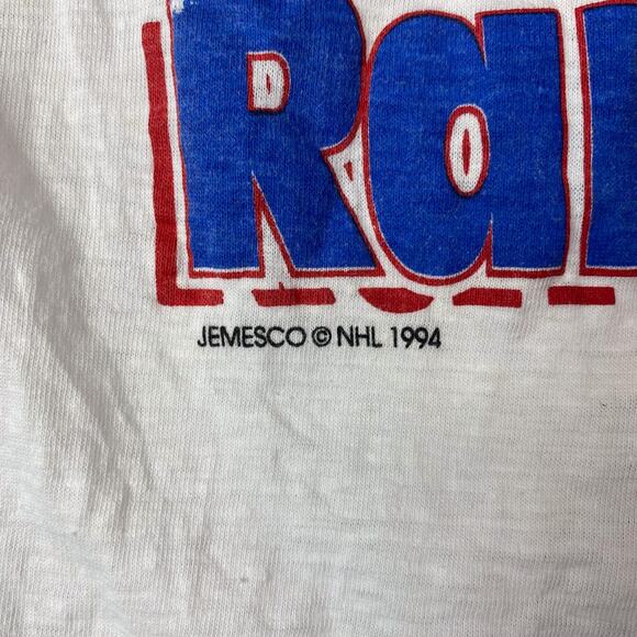 VTG New York Rangers T Shirt Mens L 1994 NHL Stanley Cup Champions Single Stitch - Picture 3 of 7